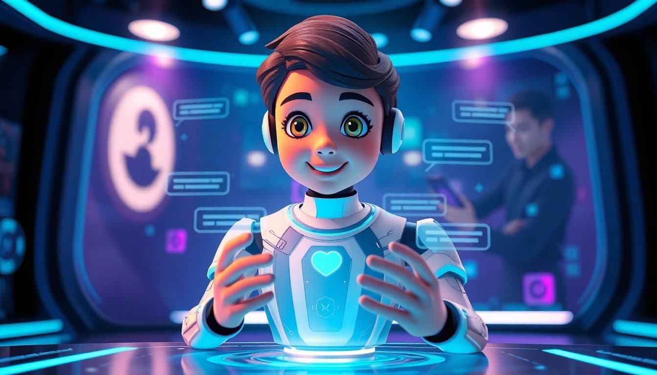 Engaging interaction with Crush AI's character showcasing friendly conversation.
