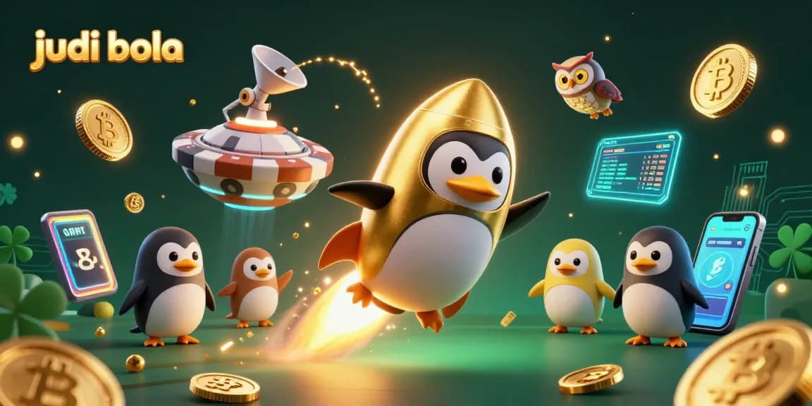 Menangkan taruhan judi bola dengan SBOBET melalui penggambaran 3D yang menakjubkan tentang roket penguin emas.