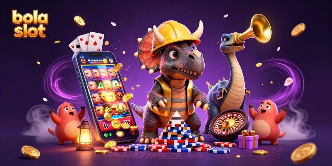 Win big with bola slot featuring vibrant characters and dynamic casino elements