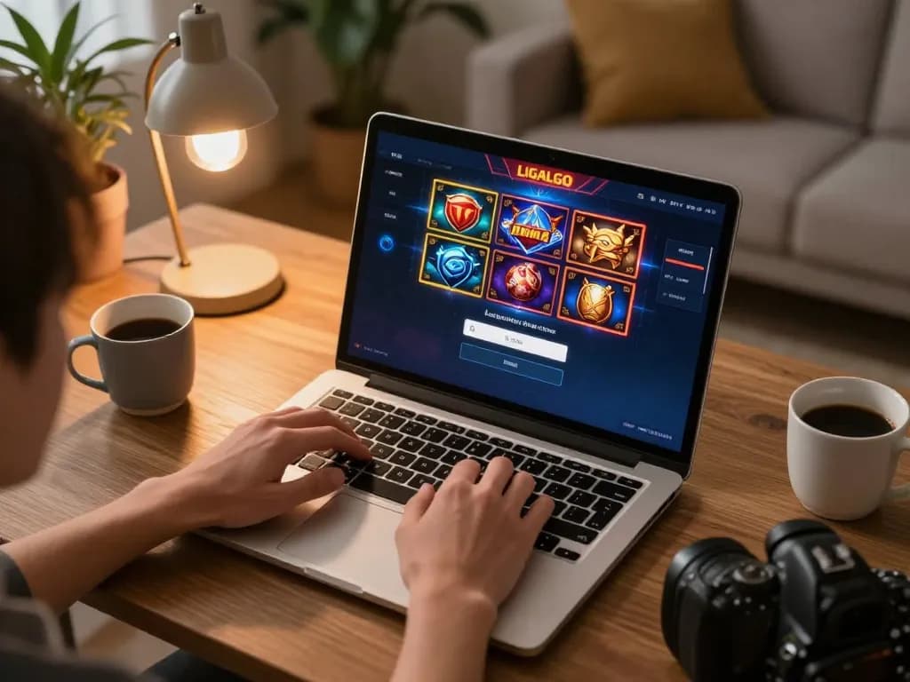 LIGALGO Login interface showcased during an engaging online gaming session, highlighting strategic gameplay.
