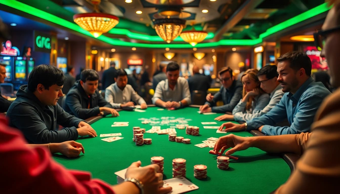 Main event at dentoto casino night with players focused on winning strategies.