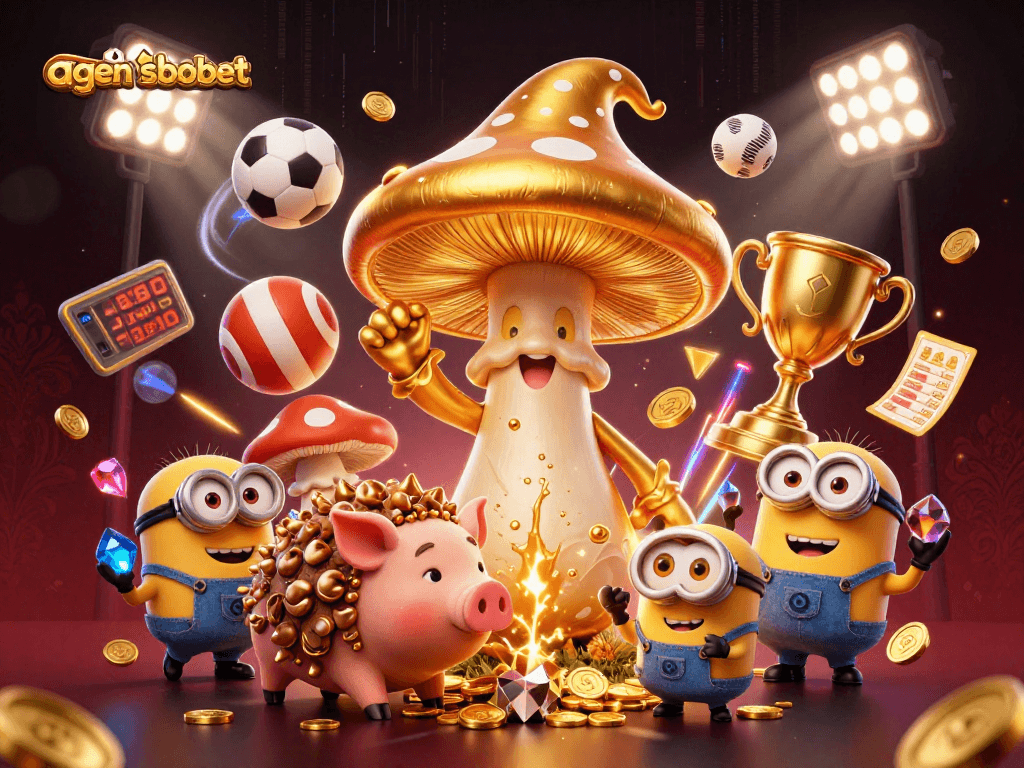 Join the excitement of agen sbobet with dynamic sports betting elements in a vibrant casino scene.
