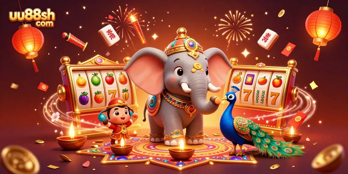 Experience thrilling gaming strategies at uu88sh com with a vibrant casino scene featuring colorful slot reels.