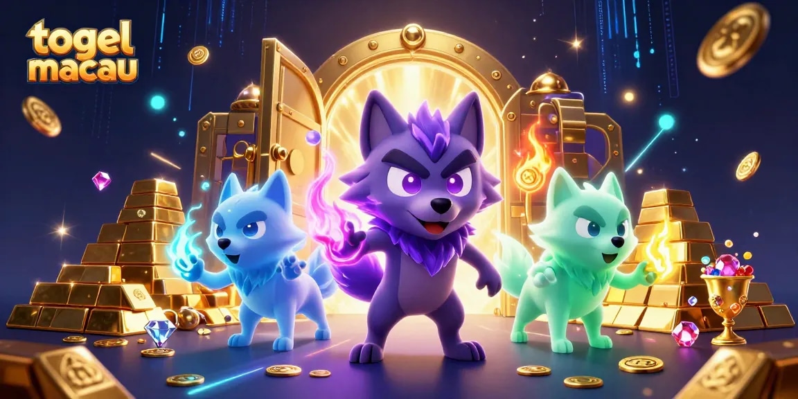 Experience the thrill of togel macau with glowing wolves guarding riches and treasures.