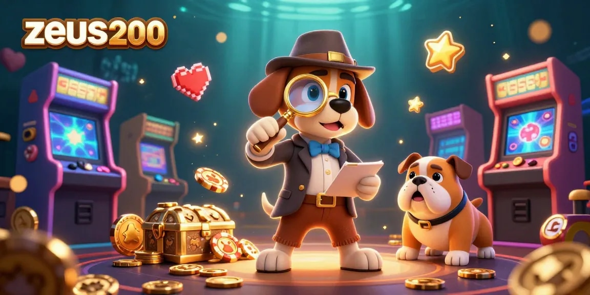 zeus200 menangkap petunjuk dengan detektif dan bulldog di kasino virtual.