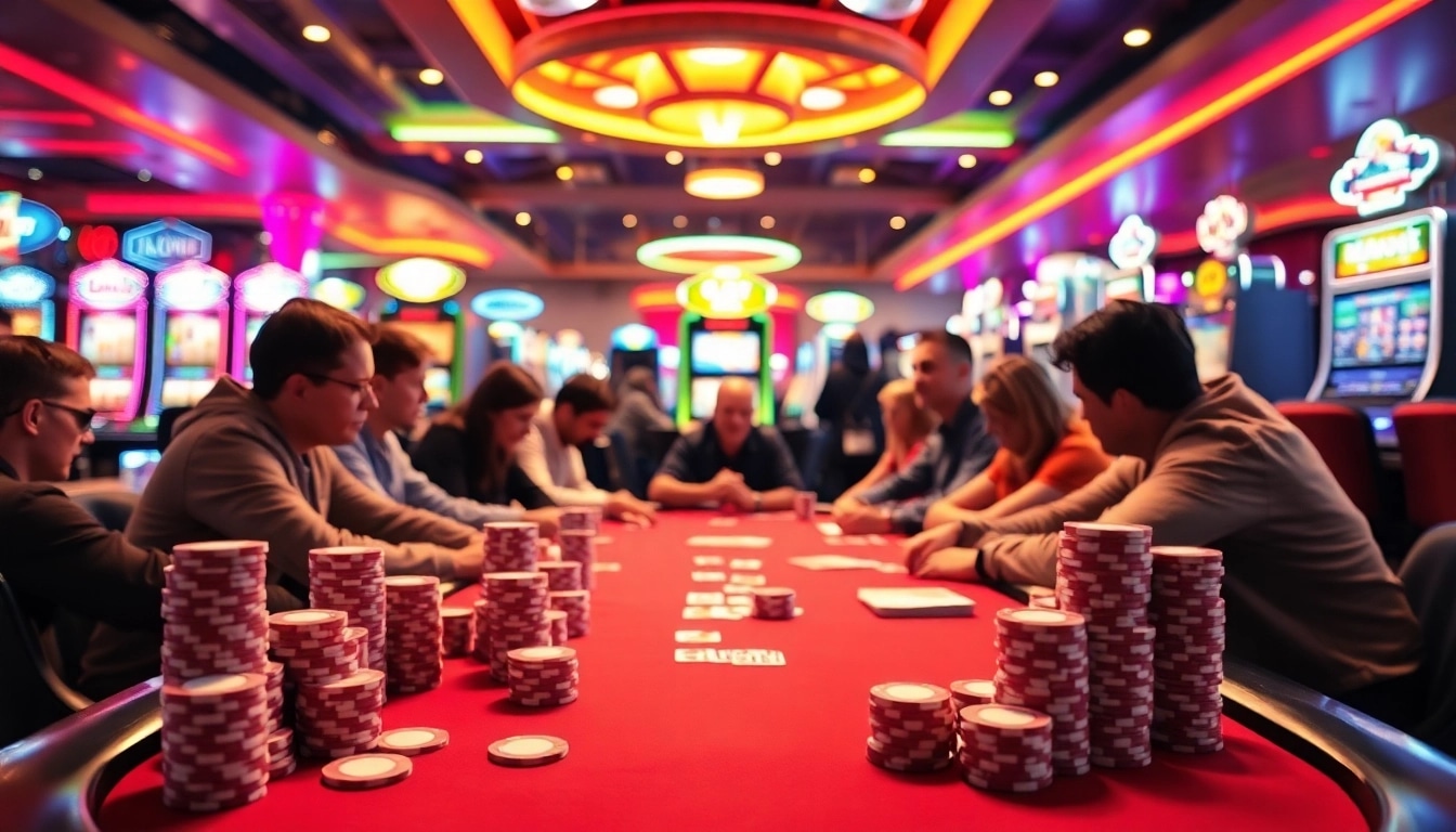 Bermain poker dengan tkp188 di kasino mewah dan suasana seru.