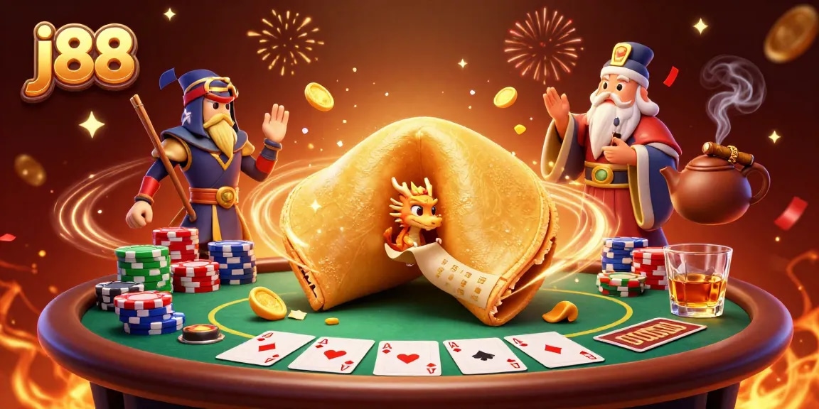 Experience exciting wins at j88 with vibrant 3D casino characters and poker-themed action.