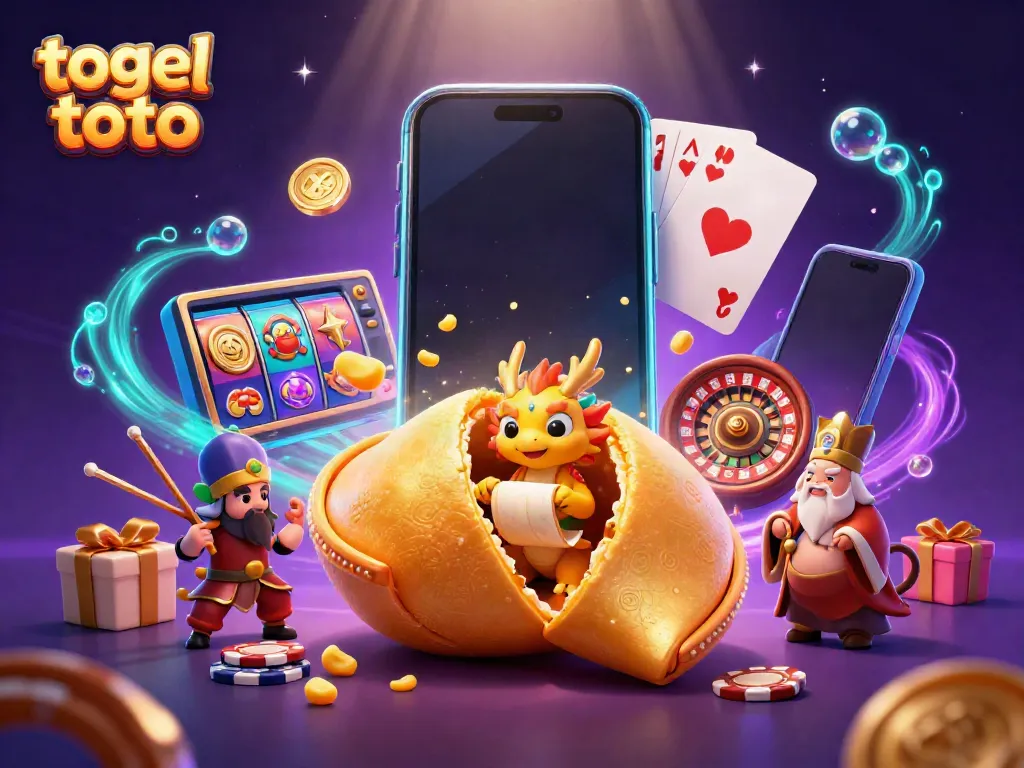 Visualisasikan kemenangan togel toto dengan naga bijak dan kue keberuntungan yang megah.