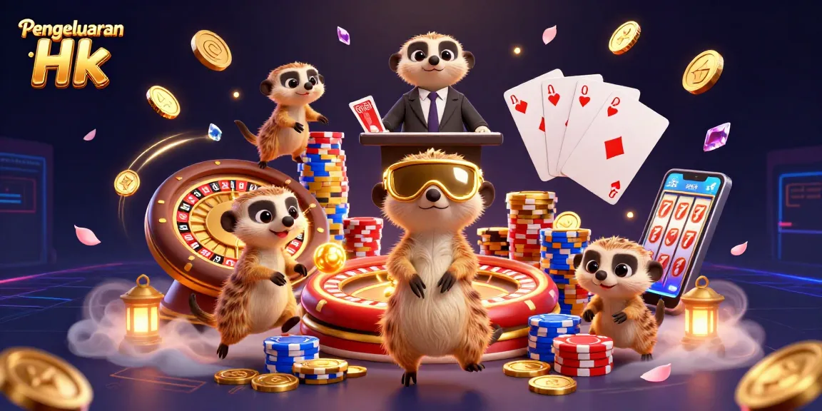 Experience thrilling Pengeluaran Hk with meerkats running a lively casino operation.