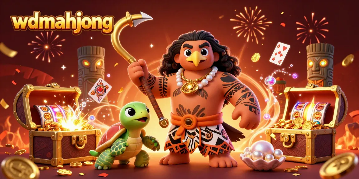 Experience the excitement of wdmahjong with dazzling treasures and vibrant colorful elements in a 3D illustration.