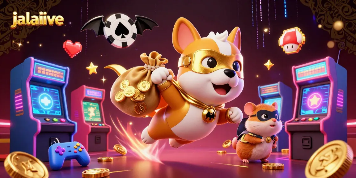 Engage with high-stakes action at jalalive, featuring vibrant casino elements and dynamic characters.