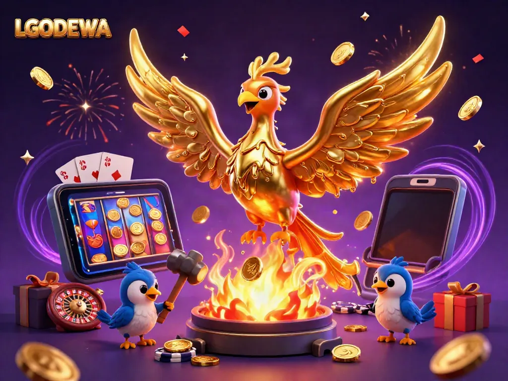 Experience thrilling gameplay with LGODEWA's molten phoenix and dynamic casino elements.