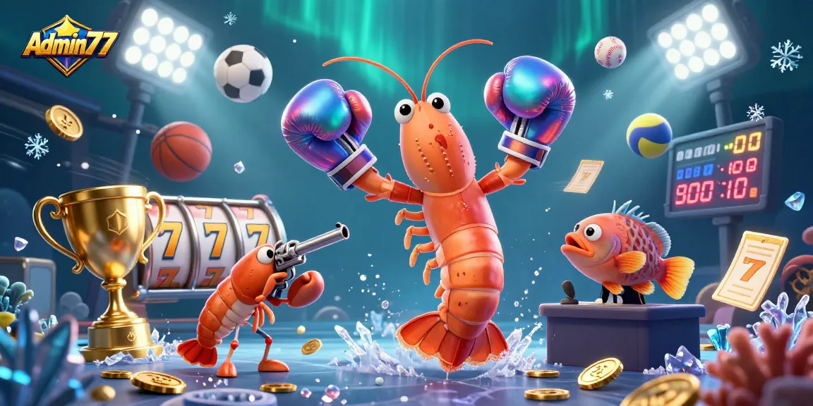 Admin77 enhances players' wins with dynamic gaming elements in an energetic casino scene.