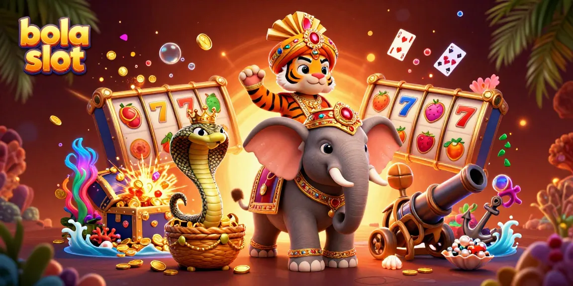 Experience thrilling gameplay with bola slot as the lucky maharaja tiger spins vibrant reels of fortune.