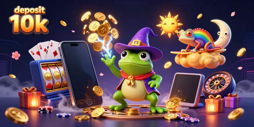 Permainan slot deposit 10k dengan jackpot menunggu, suasana ceria dan semangat.