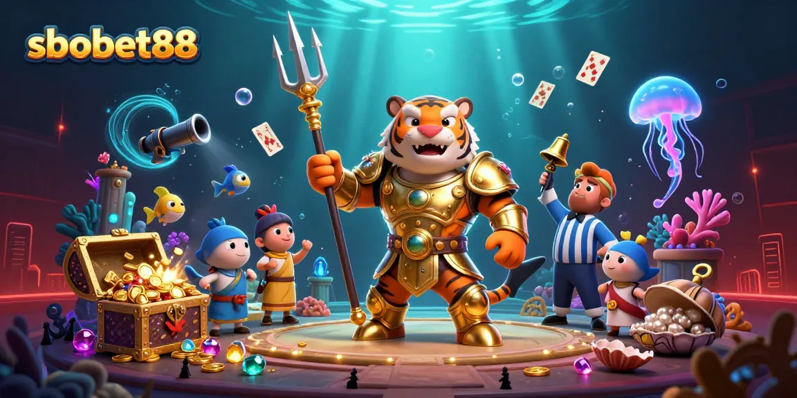 Menangkan taruhan dengan sbobet88, gambar ilustrasi kasino digital yang menarik dengan elemen judi sport.