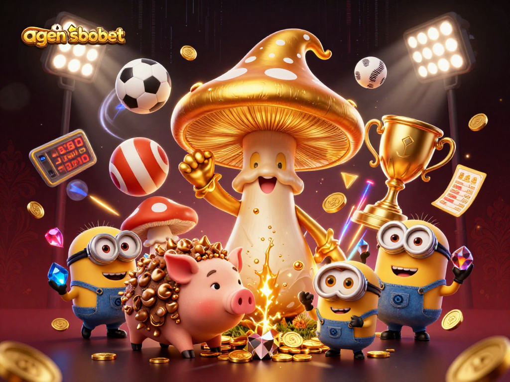 Join the excitement of agen sbobet with dynamic sports betting elements in a vibrant casino scene.