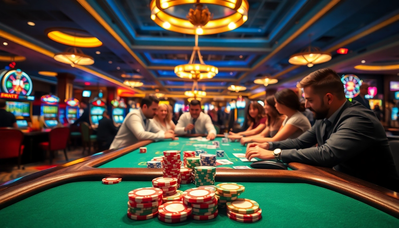 Wortel21 menawarkan suasana kasino yang energik dengan chip poker berwarna-warni.