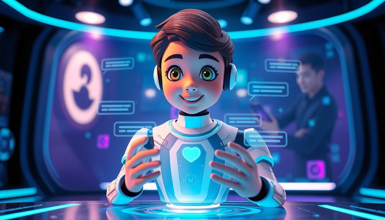 Engaging interaction with Crush AI's character showcasing friendly conversation.