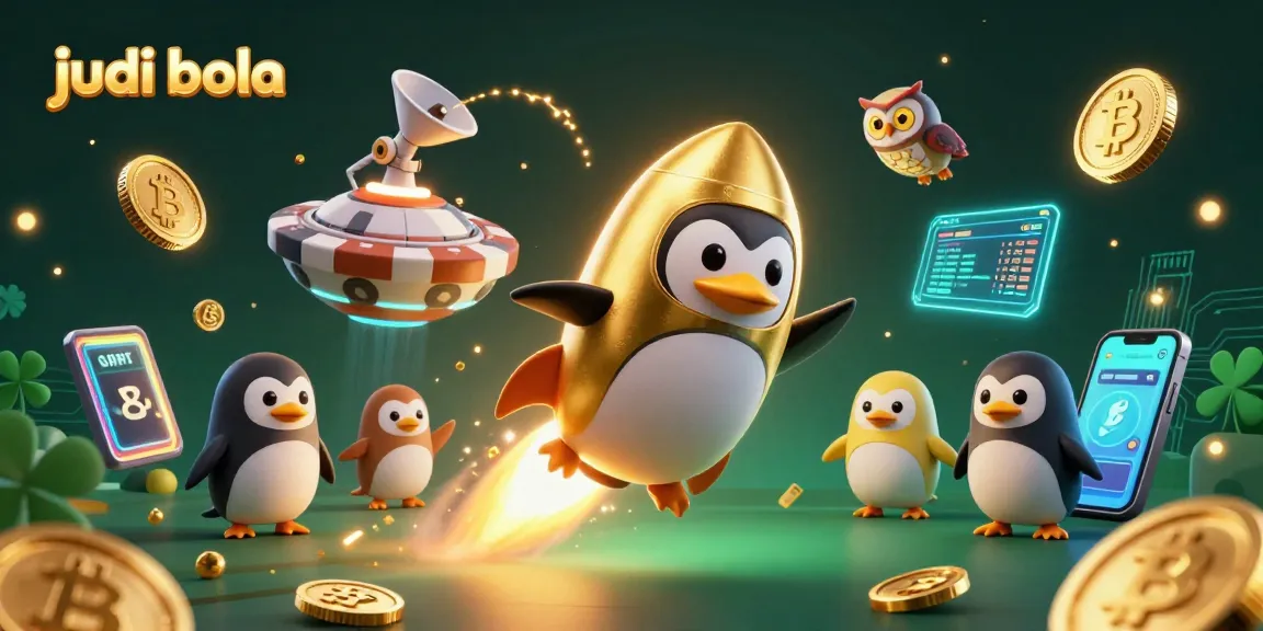 Menangkan taruhan judi bola dengan SBOBET melalui penggambaran 3D yang menakjubkan tentang roket penguin emas.