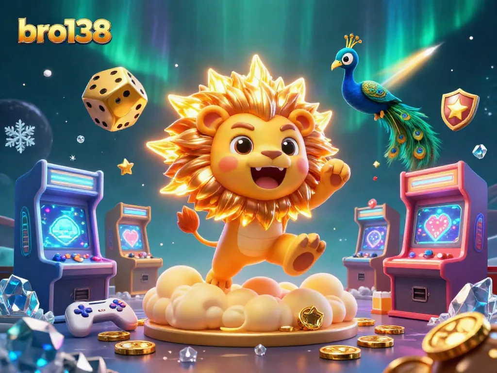 Win exciting jackpots at bro138 with colorful 3D gaming elements and vibrant casino scenes.