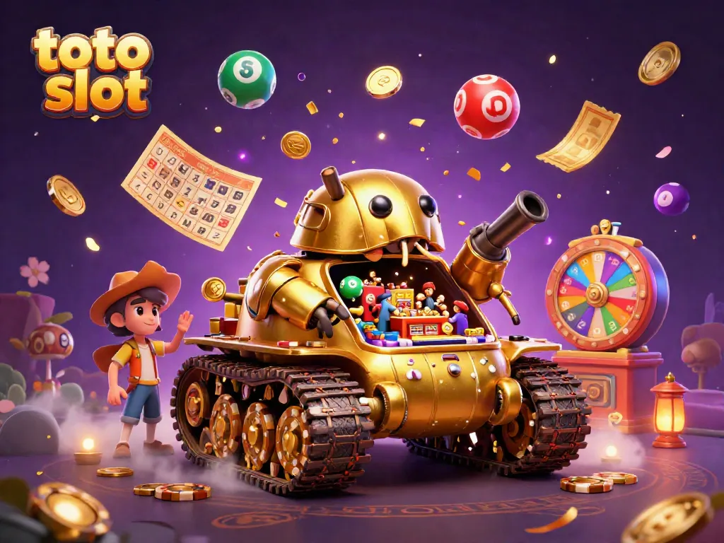 Rasakan sensasi bermain toto slot dengan pengalaman bermain di mini kasino dalam gambar imajinatif ini.