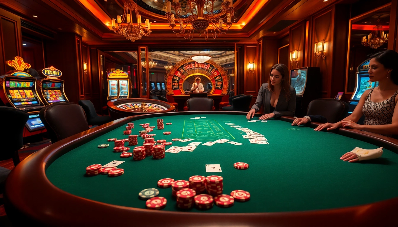 Experience high-stakes excitement at https://tt88.to/ with vibrant poker chips and a roulette wheel.