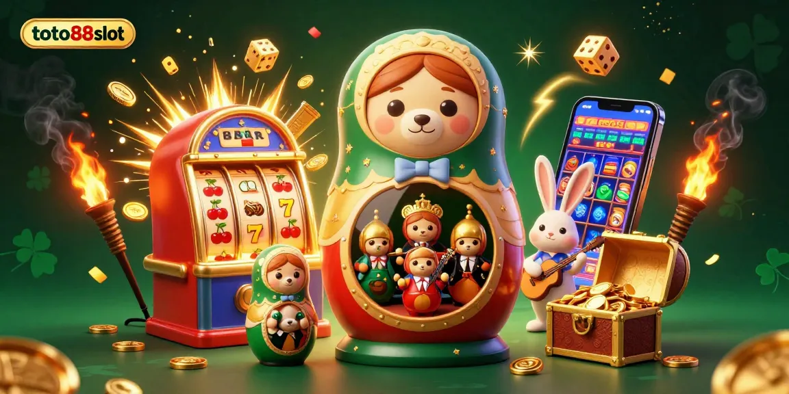 Win big with toto88slot at the exciting jackpot reveal amidst vibrant casino-themed elements.