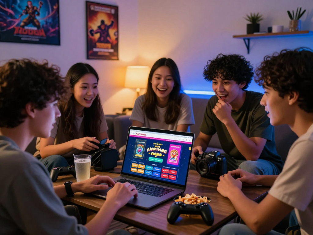 Teman bermain togel online di ruang modern dengan RAJATOGEL di layar laptop