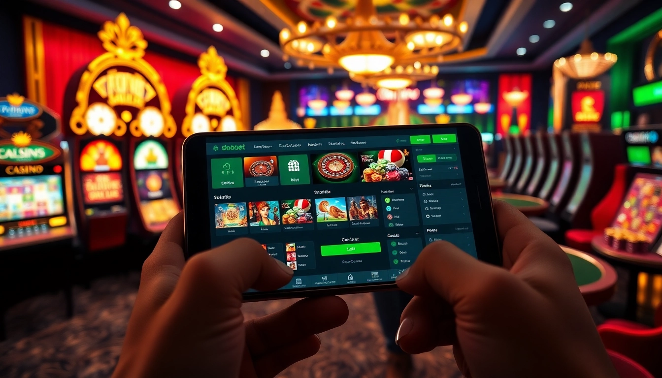 Engage in online gambling with the SBOBET link login on a vibrant casino dashboard featuring exciting betting options.