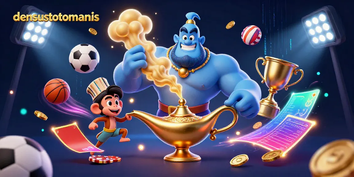 Experience the vibrant action of densustotomanis with a genie, monkey, and dynamic gaming elements.