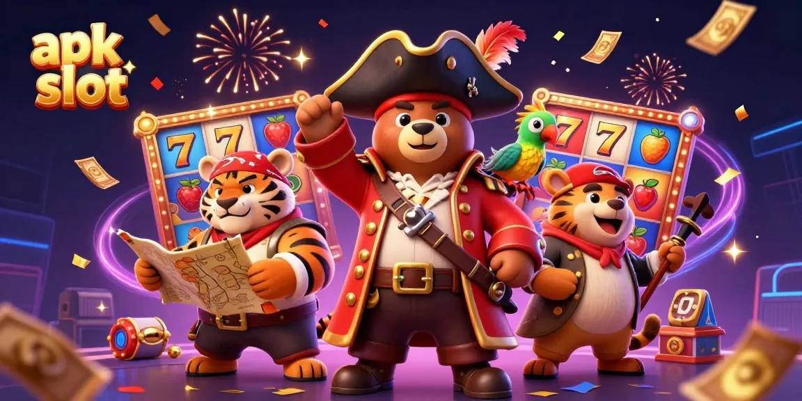 Kalahkan jackpot dengan apk slot yang menampilkan gulungan slot dan simbol keberuntungan.