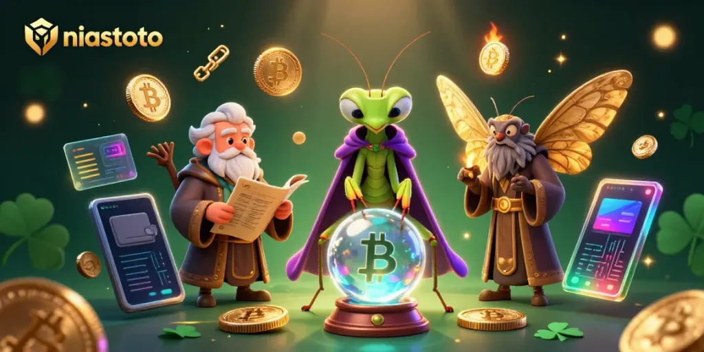 Engage with niastoto's immersive gaming scene featuring a mystical fortune teller and ancient librarian.