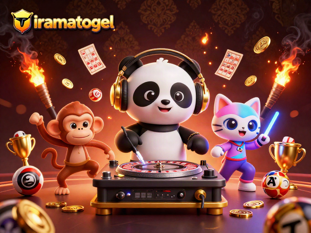 Menangkan jackpot di iramatogel dengan karakter kasino seru seperti panda DJ dan monyet breakdance.