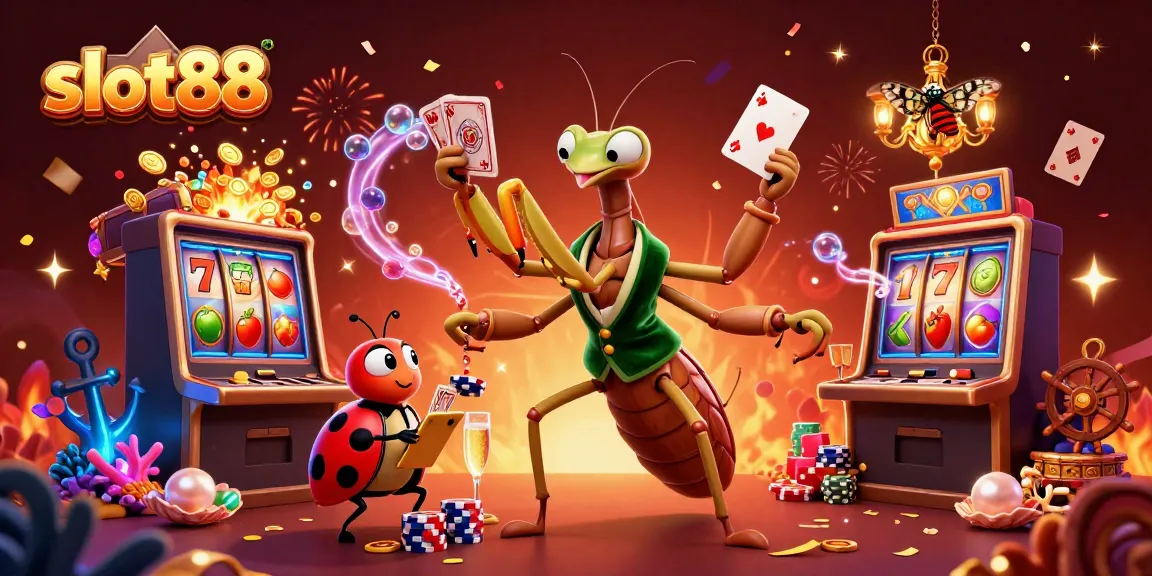Menggoda di slot88 dengan mantis card sharp dan bos ladybug di kasino online.