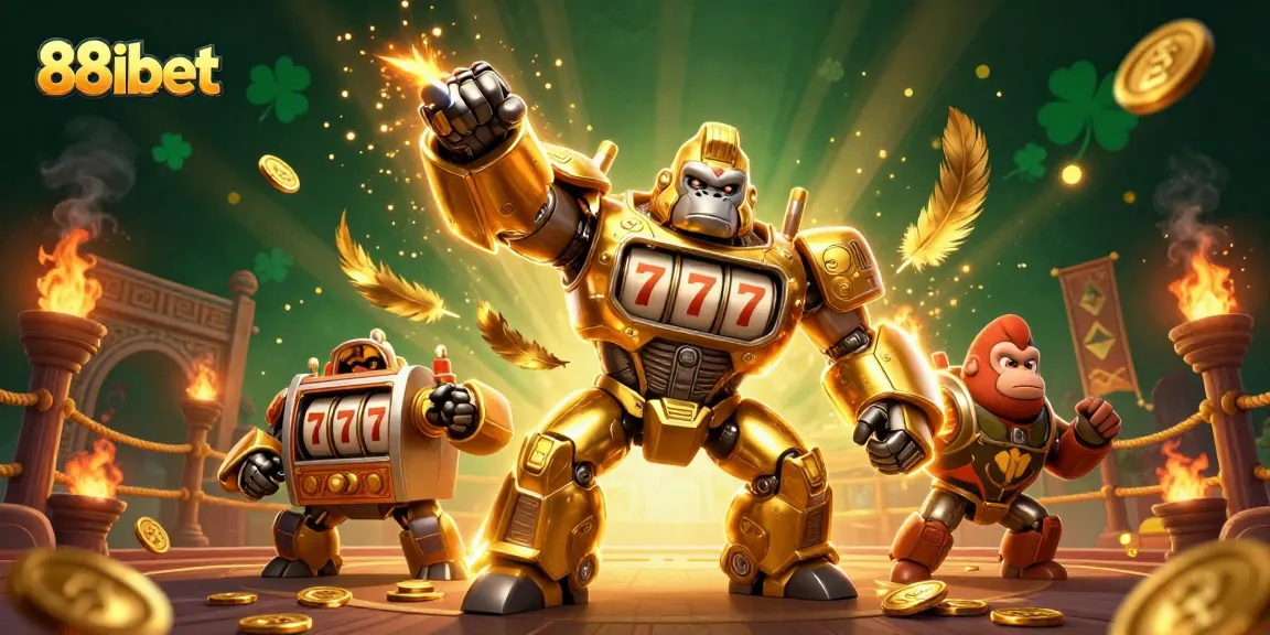 Engage in thrilling gameplay at 88ibet with golden gorilla mech and exciting casino action.