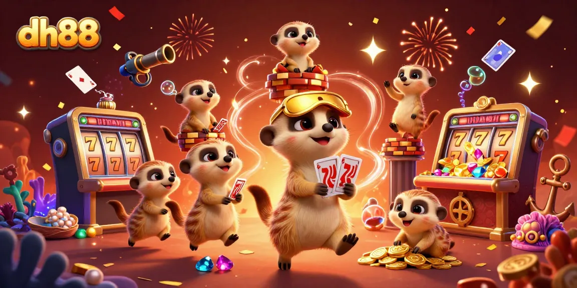 Engage with dh88's winning slots experience featuring lively meerkat characters and vibrant gaming elements.