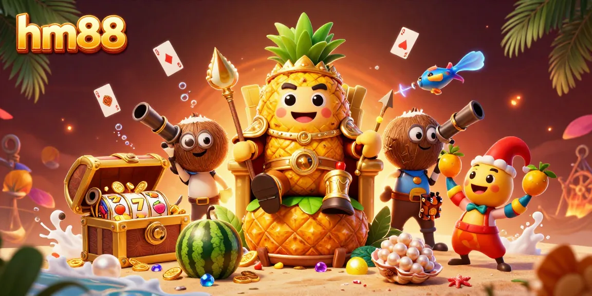 Experience thrilling gameplay at hm88, featuring vibrant casino characters and dynamic slot elements.