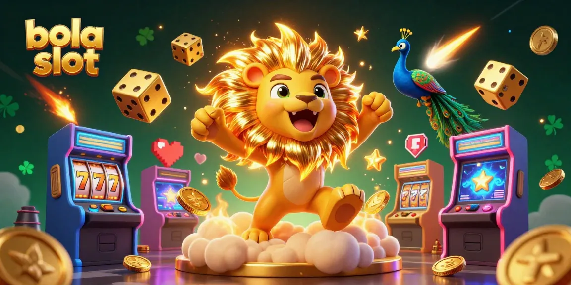 Experience thrilling gameplay with bola slot featuring vibrant arcade machines and golden elements.
