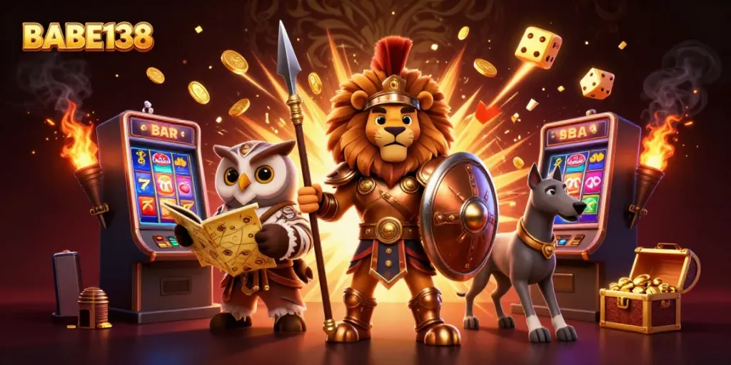 Gambaran menarik berfokus pada BABE138 dengan elemen slot dan jackpot yang melimpah.