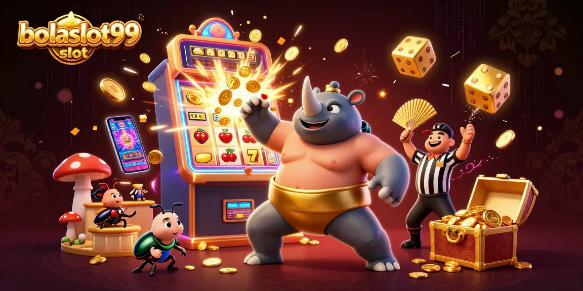 Experience the exhilarating bolaslot99 slot with vibrant 3D artwork depicting exciting casino elements.