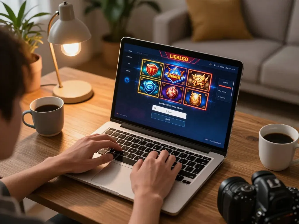 LIGALGO Login interface showcased during an engaging online gaming session, highlighting strategic gameplay.