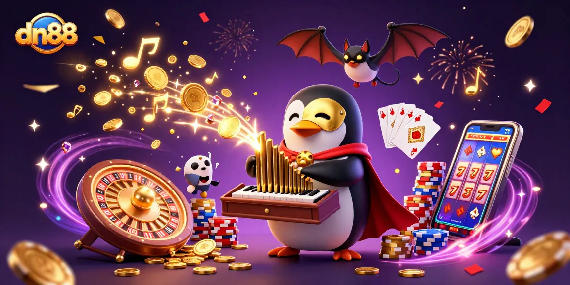 Experience golden wins at dn88 with vibrant casino games and enchanting illustrations.