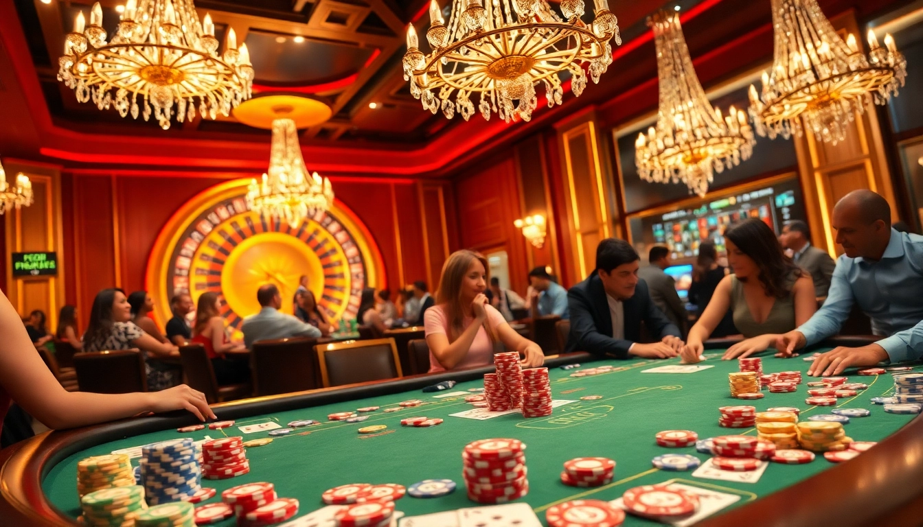 Experience high-stakes excitement at https://go8.live/ with vibrant poker chips and roulette action.