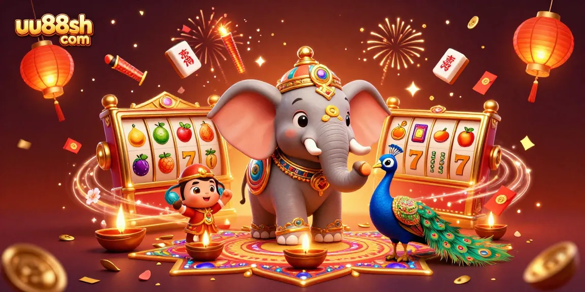 Experience thrilling gaming strategies at uu88sh com with a vibrant casino scene featuring colorful slot reels.