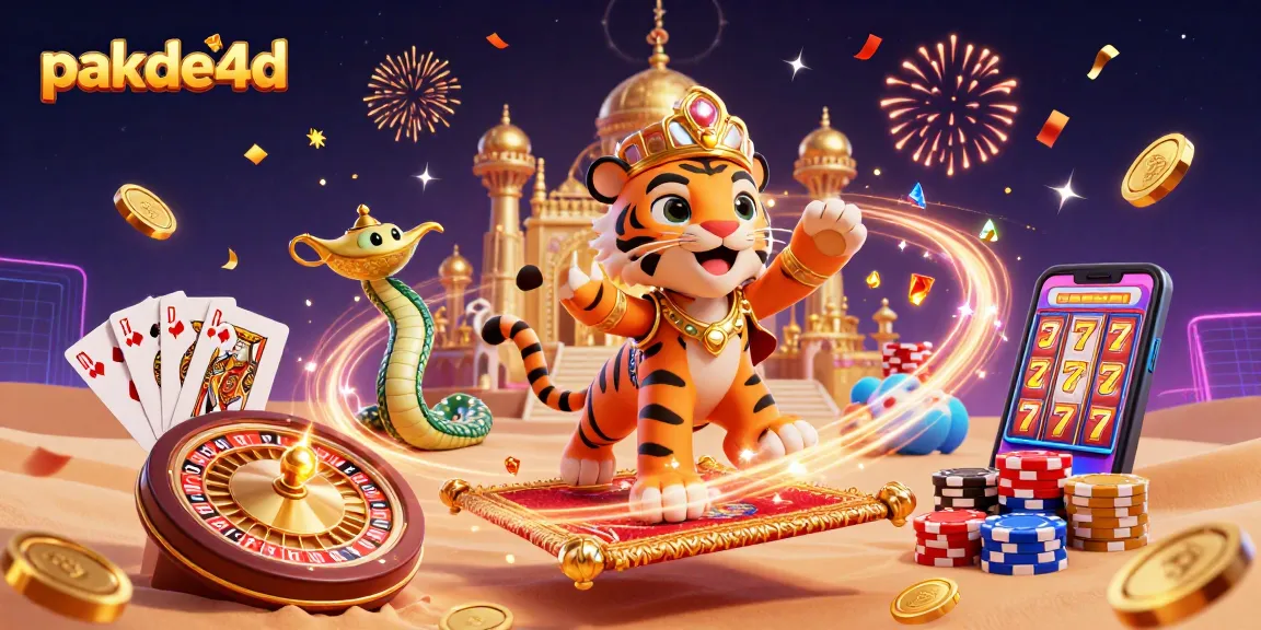 Engage in thrilling gambling with pakde4d's vibrant casino adventure featuring stunning 3D illustrations.