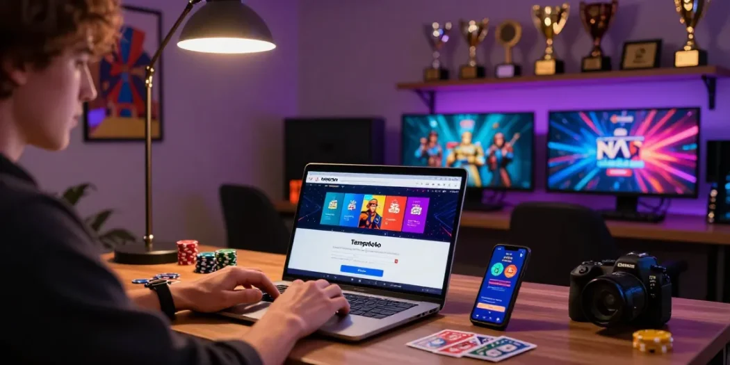 Engaging tempototo login scene showcasing vibrant online gaming atmosphere with personalized elements.